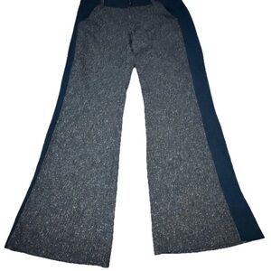 Elevenses Anthropologie The Brighton Trousers Women 10 Blue Black Tweed Cute